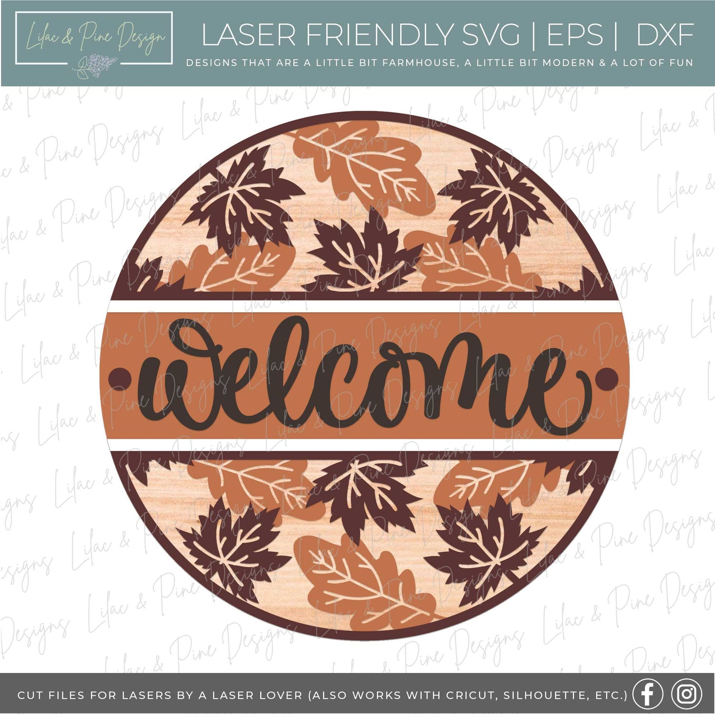 Fall Bundle volume 4- laser cut files - glowforge SVGs - round door hangers