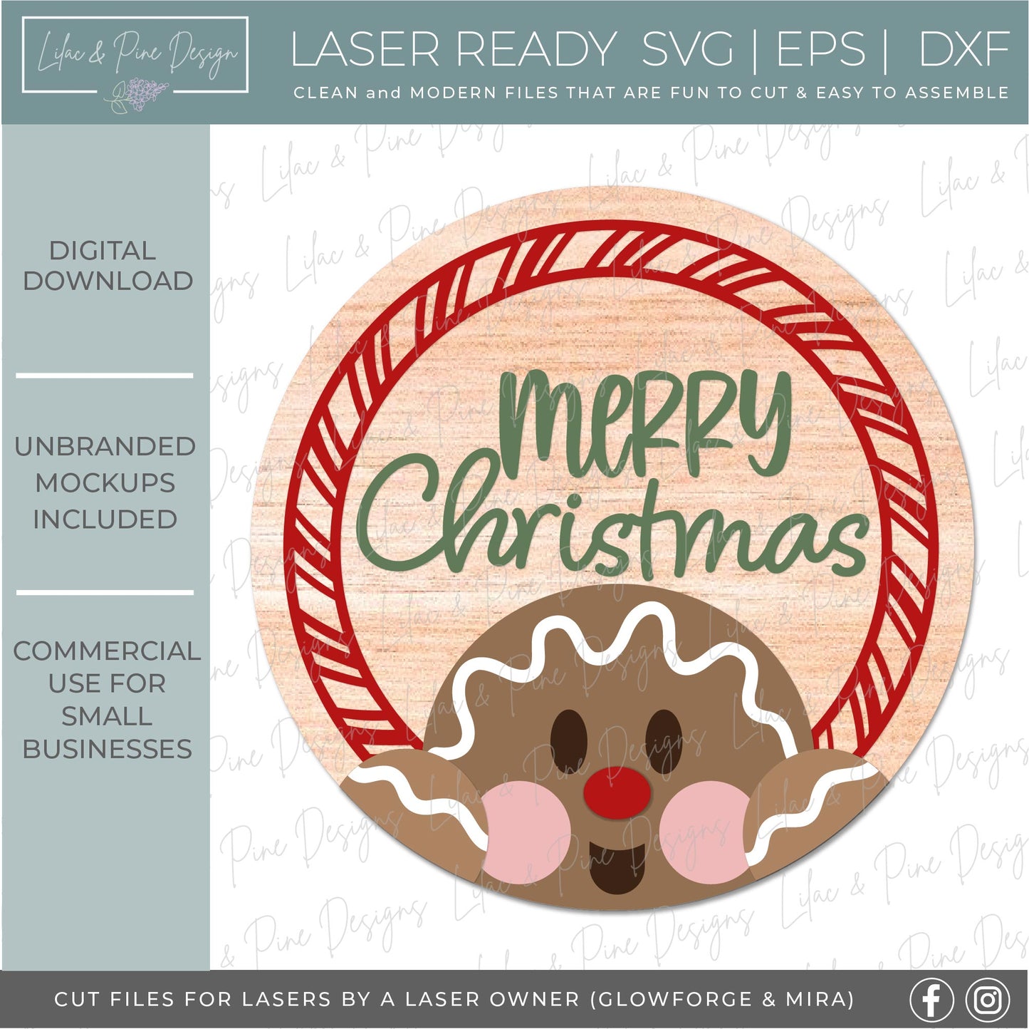 Christmas Door Hanger bundle SVG, Holiday welcome signs, Glowforge Svg, laser cut file