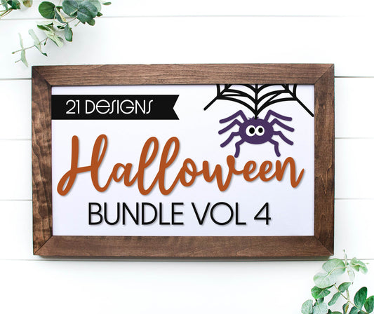 Halloween Bundle - volume 4- laser cut files - glowforge SVGs - round door hangers