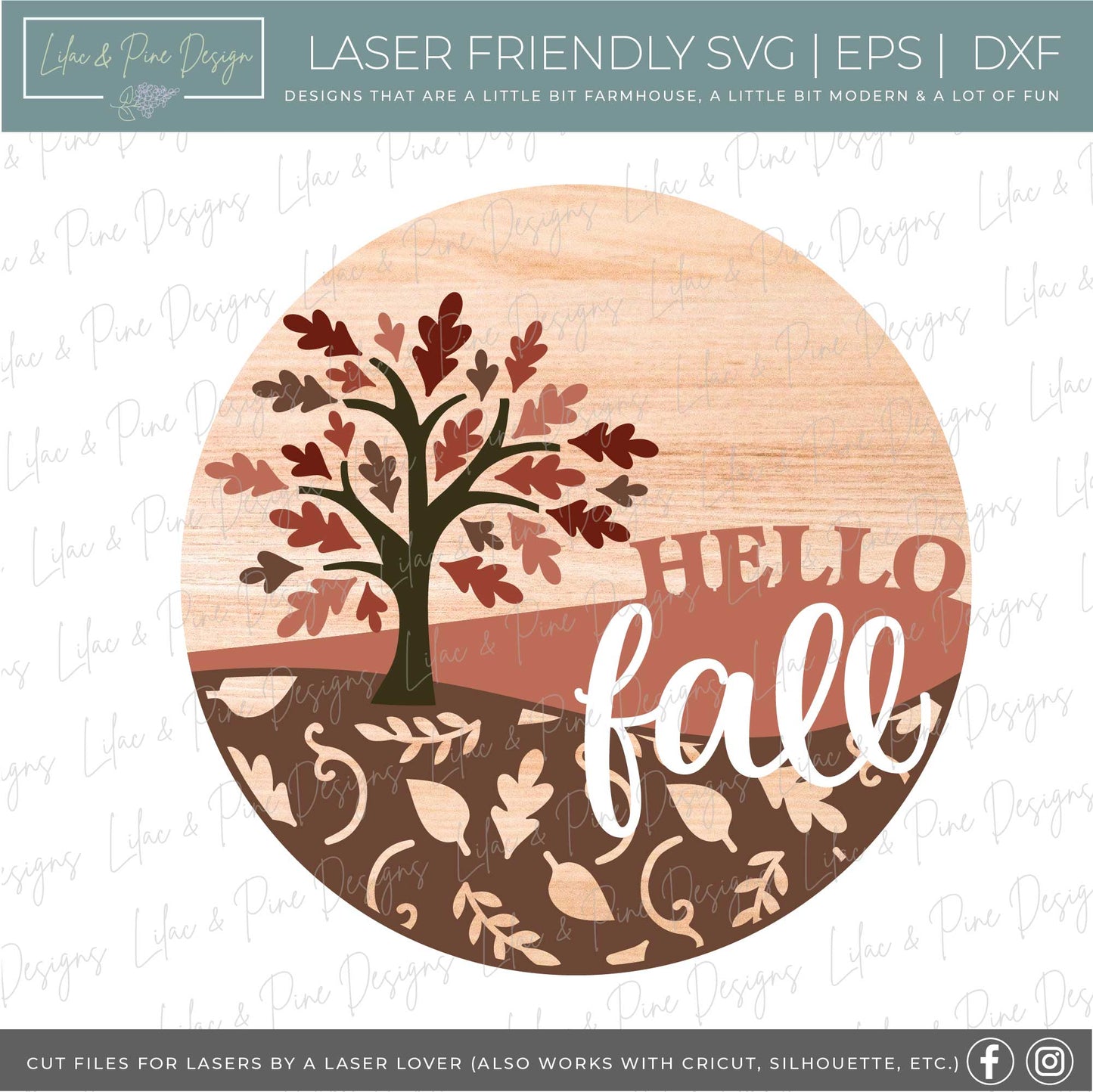 Fall Bundle volume 4- laser cut files - glowforge SVGs - round door hangers