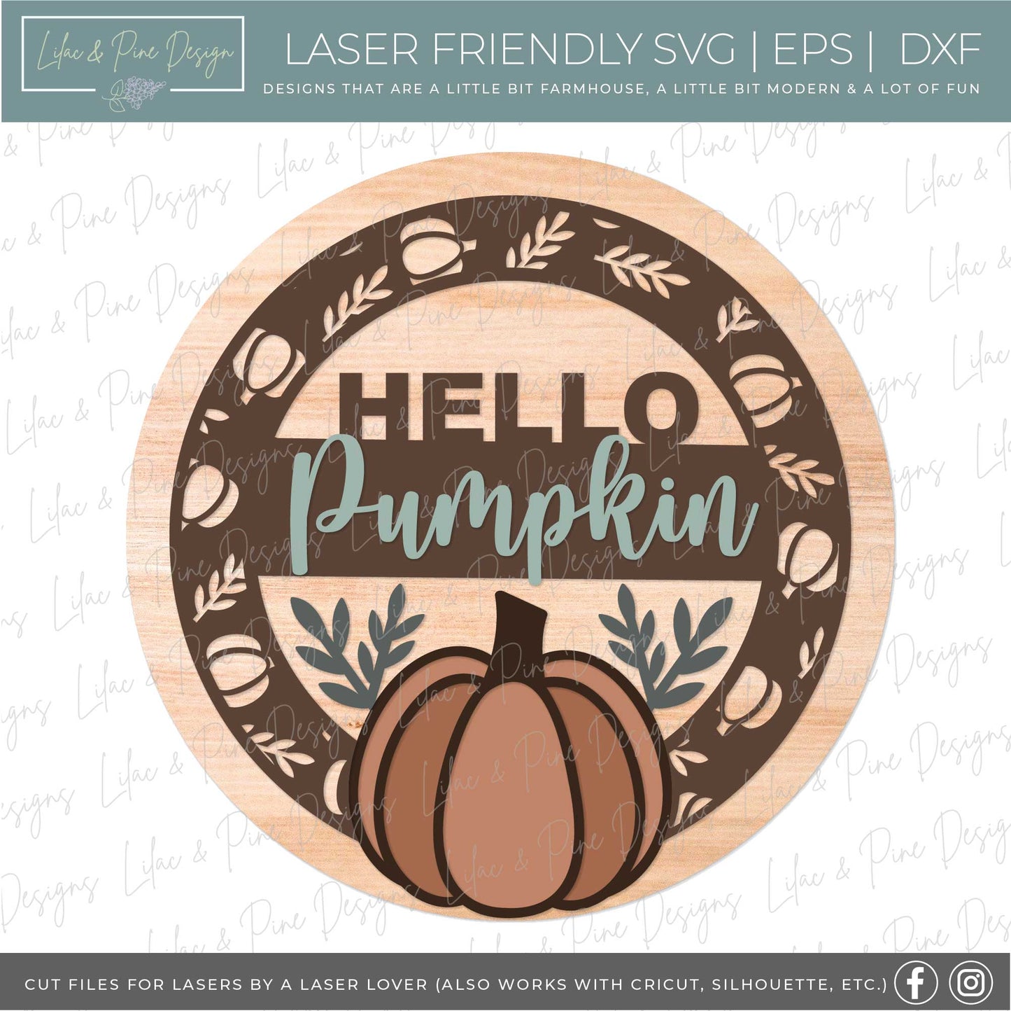 Fall Bundle volume 4- laser cut files - glowforge SVGs - round door hangers