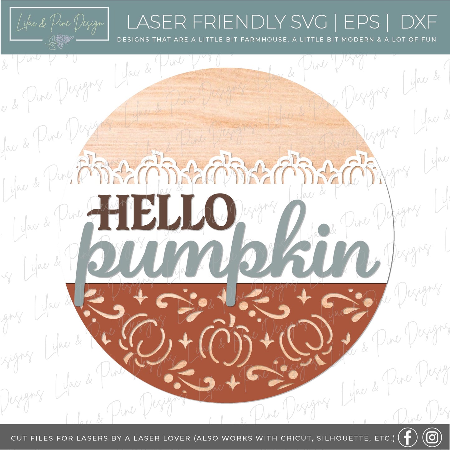 Fall Bundle volume 4- laser cut files - glowforge SVGs - round door hangers