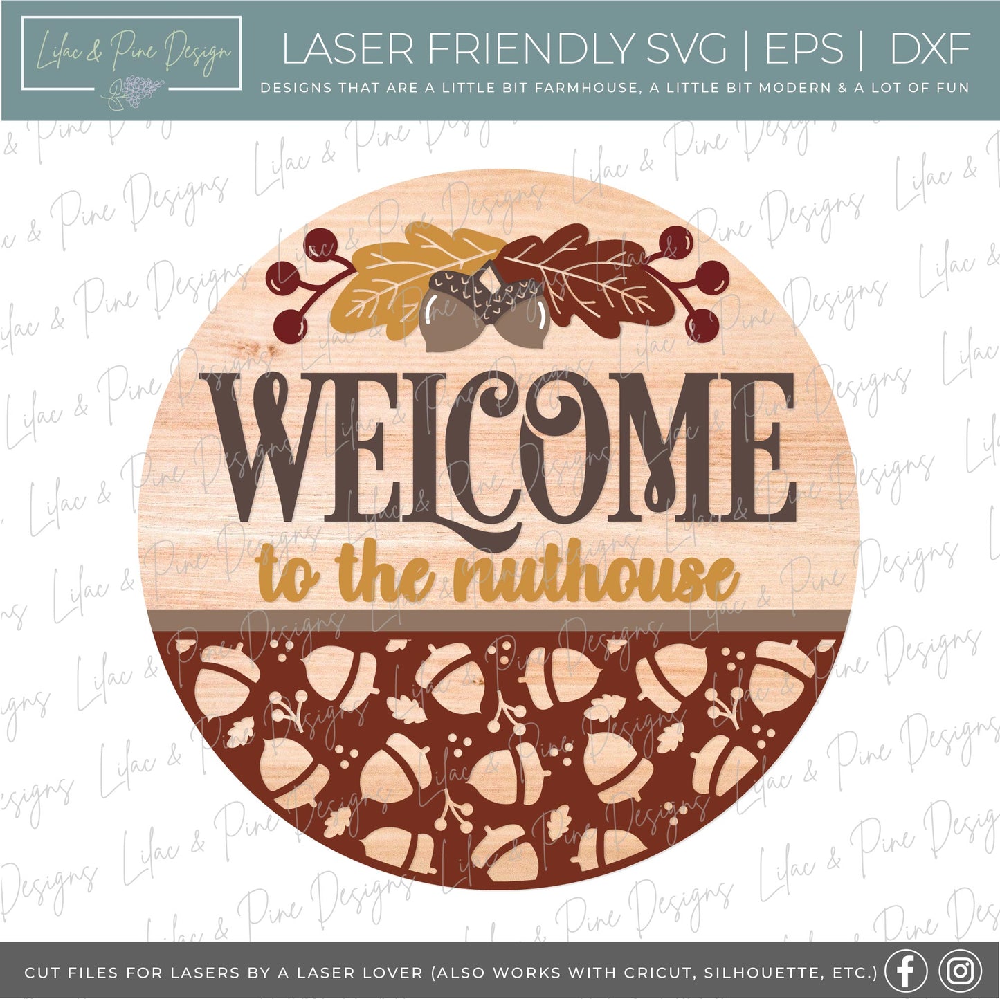 Fall Bundle volume 4- laser cut files - glowforge SVGs - round door hangers