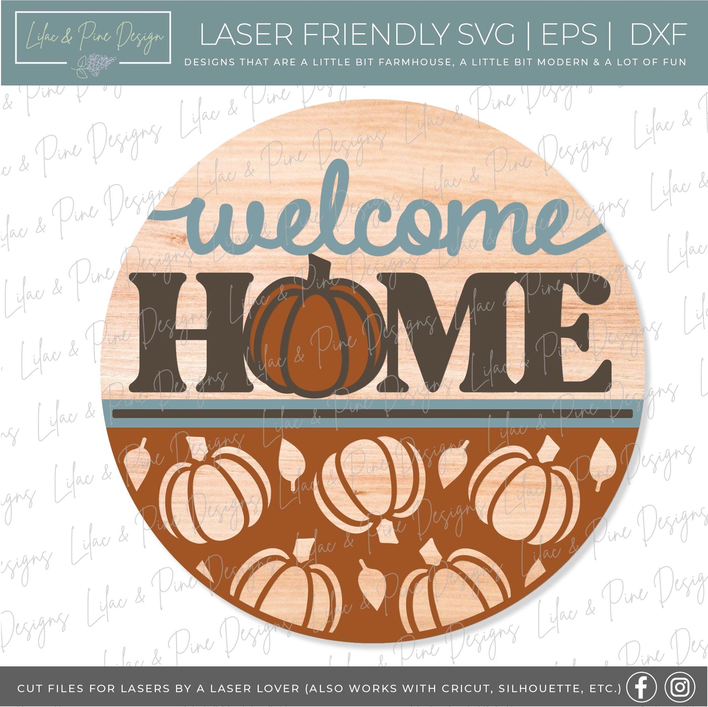 Fall Bundle volume 4- laser cut files - glowforge SVGs - round door hangers
