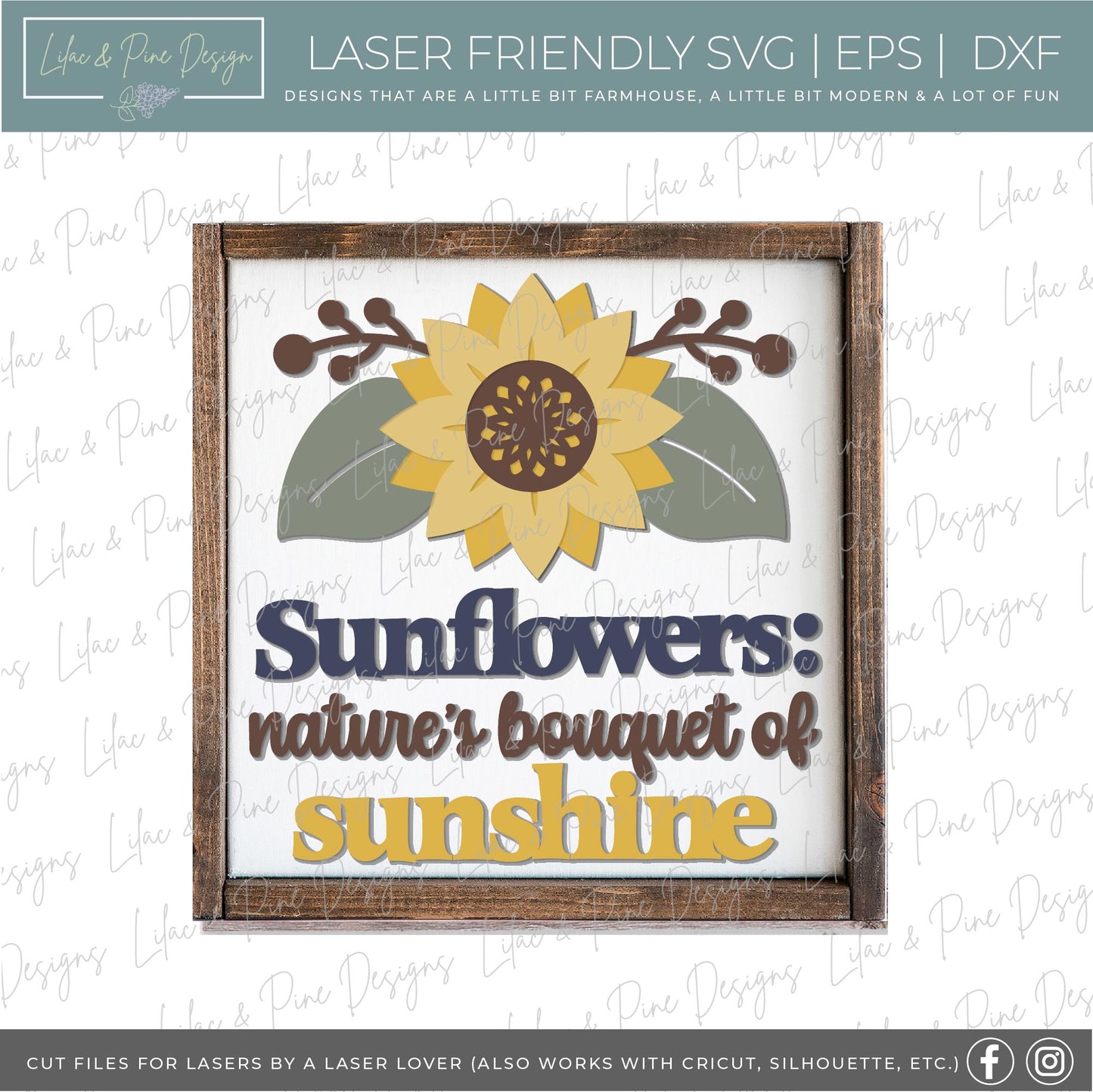 Sunflower natures bouquet of Sunshine sign, Sunflower sign SVG, Sunflower quote SVG, Sunshine quote SVG