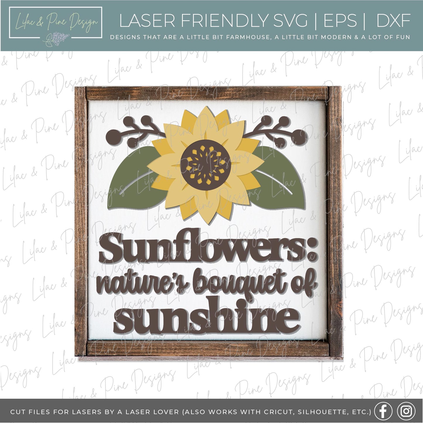 Sunflower natures bouquet of Sunshine sign, Sunflower sign SVG, Sunflower quote SVG, Sunshine quote SVG
