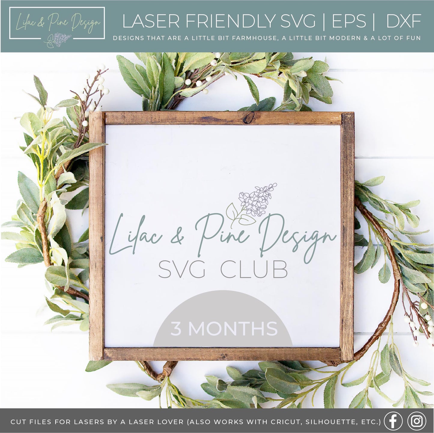 Lilac and Pine Design Laser SVG Club - 3 Month Purchase