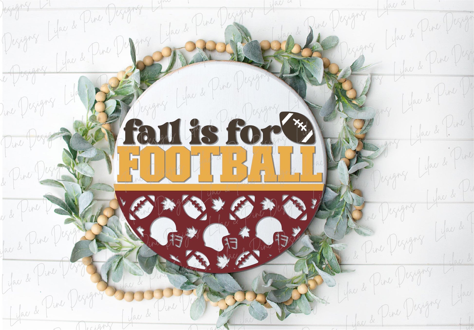 Fall is for football SVG, Football welcome sign SVG, fall door hanger, football porch sign SVG, football gift, Glowforge svg, laser cut file