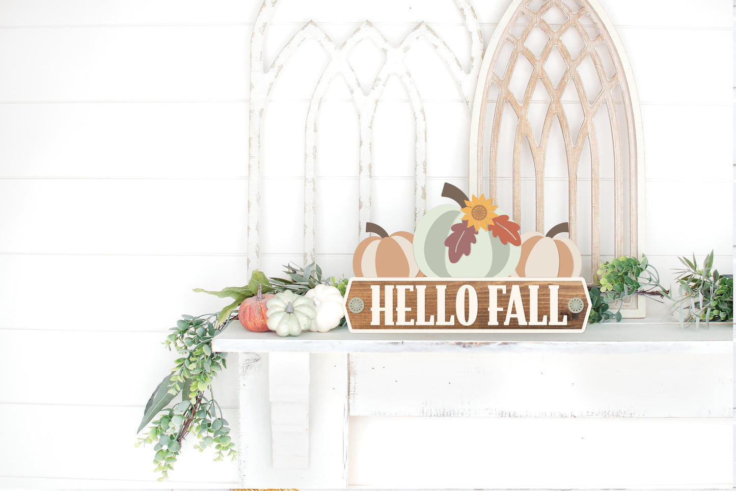 Hello fall pumpkin sign, fall welcome sign SVG, Pumpkin wall hanging, pumpkin shelf sitter SVG, fall decor, Glowforge svg, laser cut file