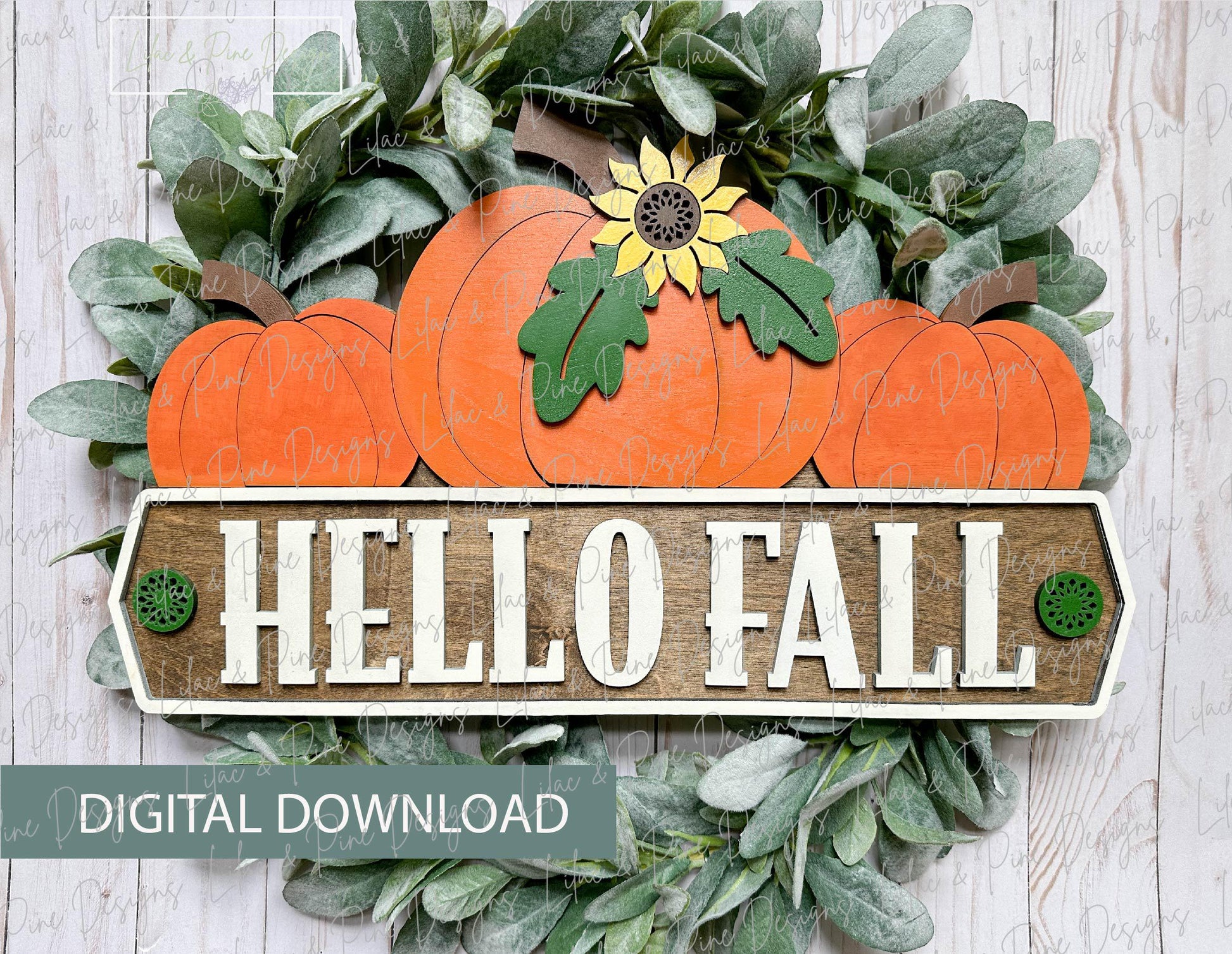 Hello fall pumpkin sign, fall welcome sign SVG, Pumpkin wall hanging, pumpkin shelf sitter SVG, fall decor, Glowforge svg, laser cut file