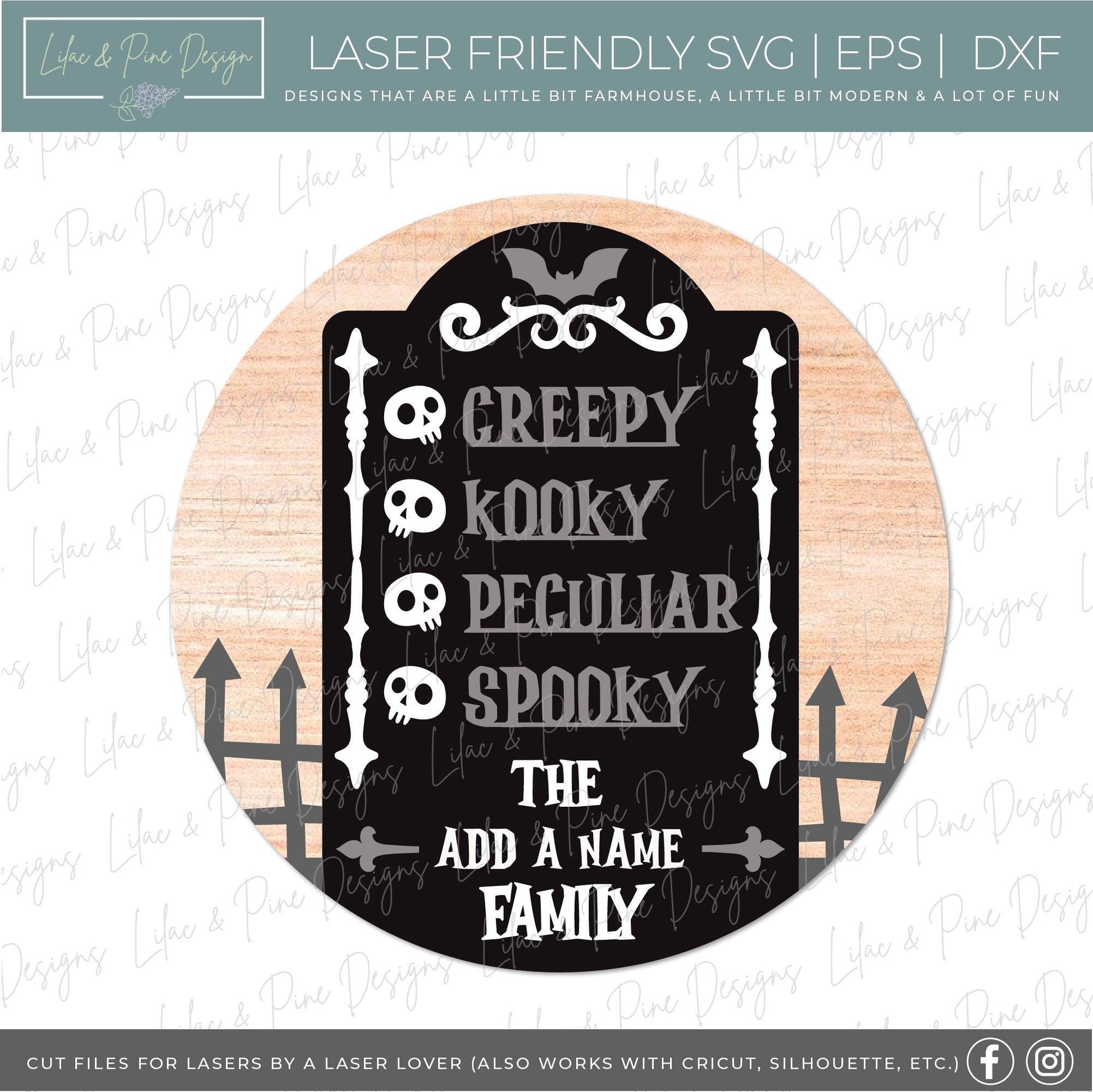 Halloween door hanger SVG, Personalizable SVG, grave welcome sign, spooky sign, graveyard door hanger pattern, Glowforge SVG, laser cut file