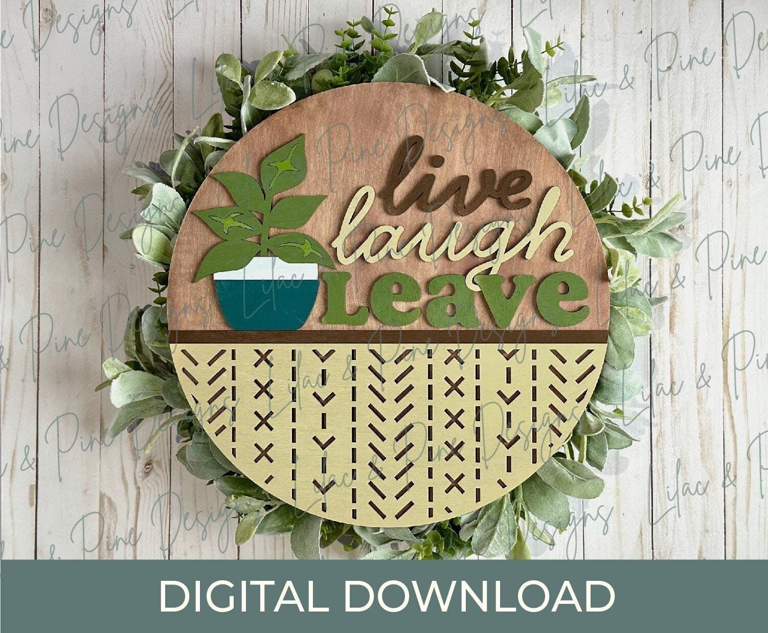 Snarky welcome door hanger SVG, funny round sign, boho welcome sign svg, everyday svg, plant lover porch sign, Glowforge Svg, laser cut file