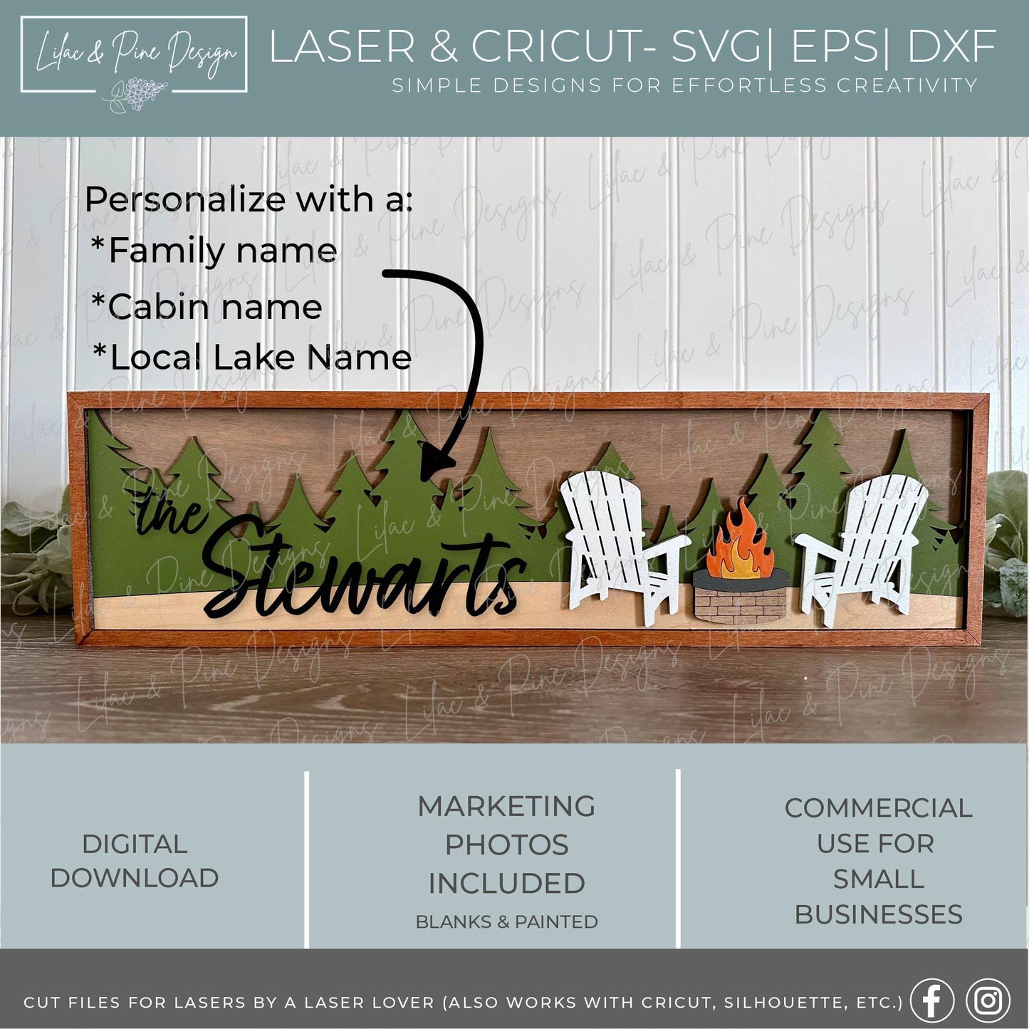 fire pit sign SVG, cabin sign sign SVG, lake house welcome sign svg, summer patio sign svg, Glowforge SVG, laser cut file, digital download