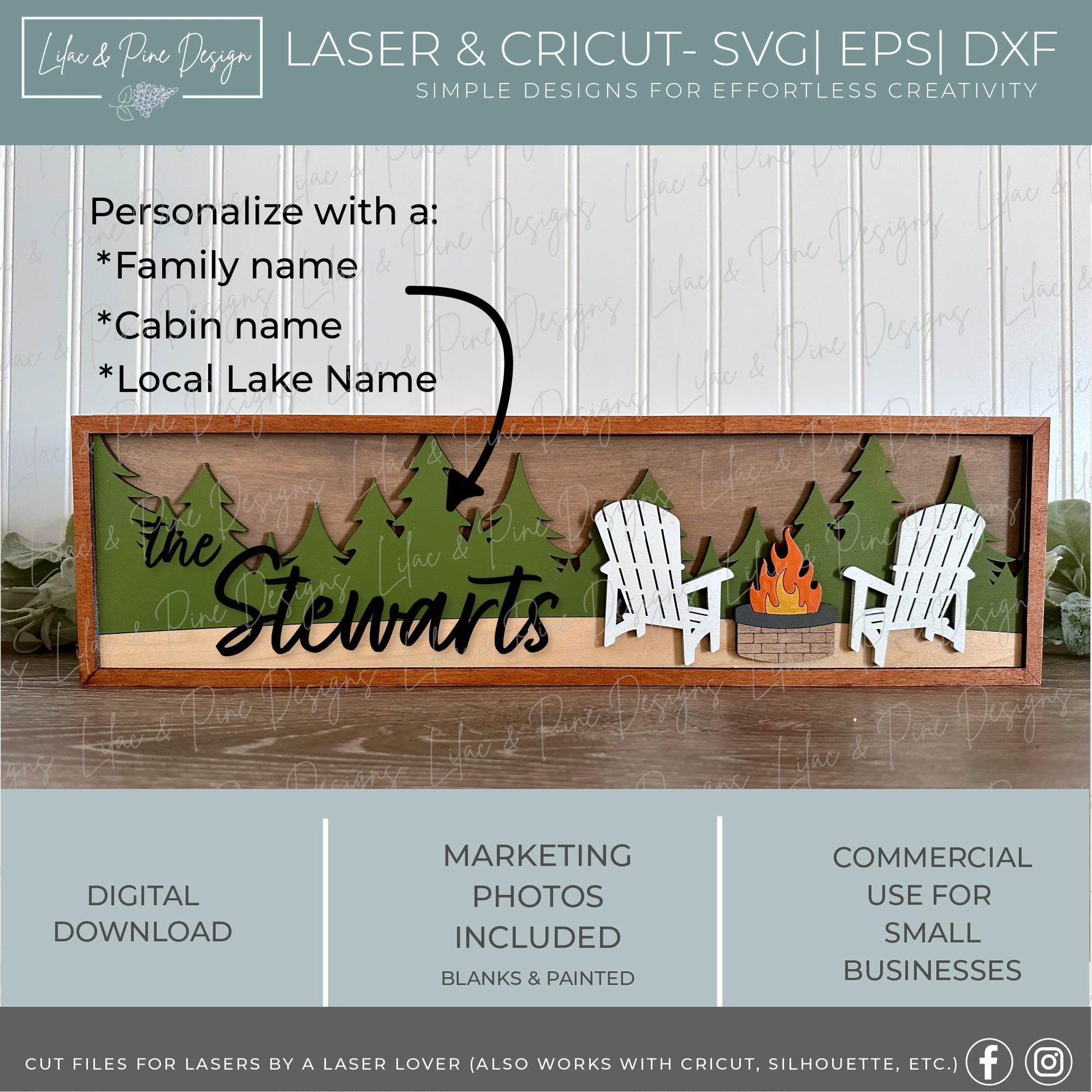 fire pit sign SVG, cabin sign sign SVG, lake house welcome sign svg, summer patio sign svg, Glowforge SVG, laser cut file, digital download