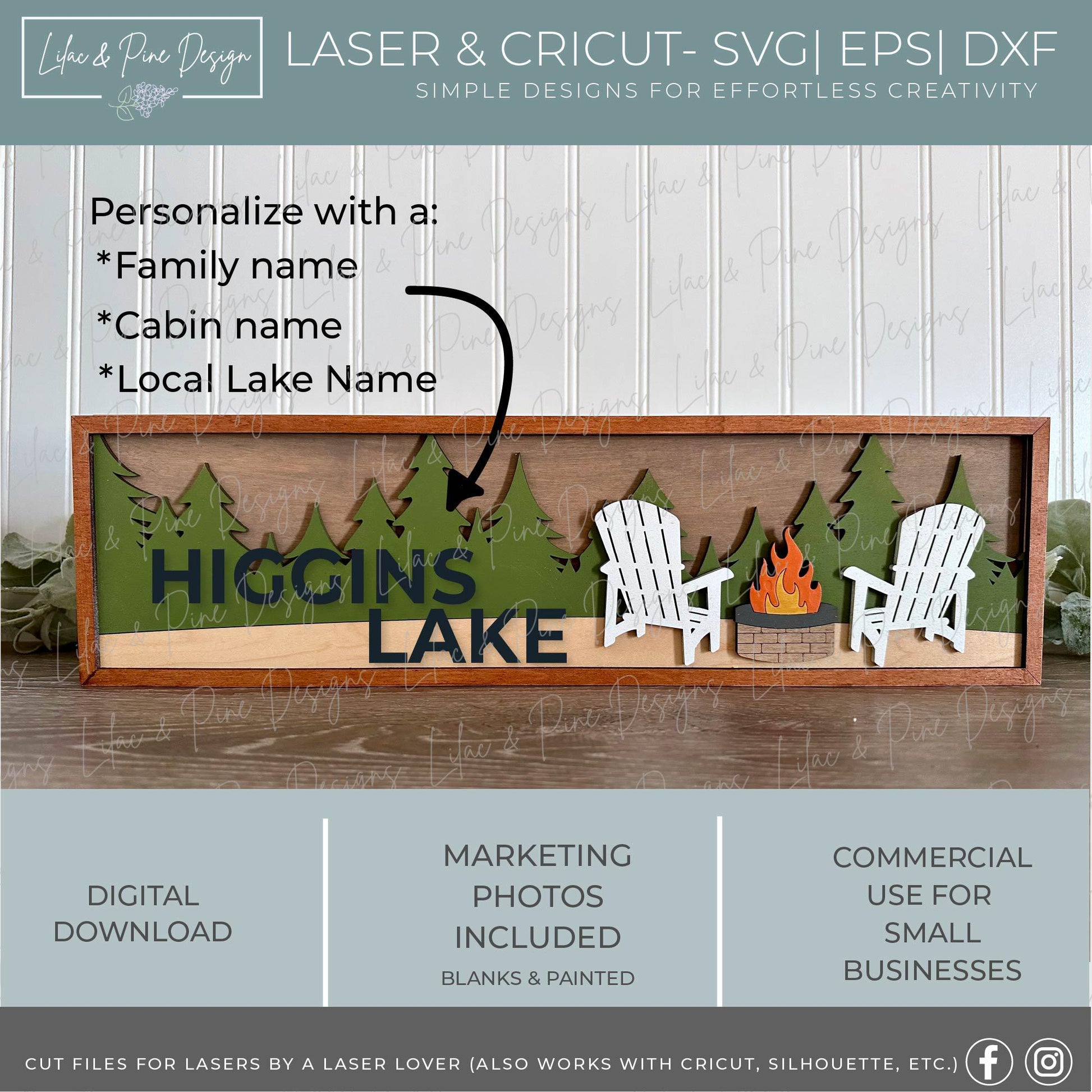 fire pit sign SVG, cabin sign sign SVG, lake house welcome sign svg, summer patio sign svg, Glowforge SVG, laser cut file, digital download