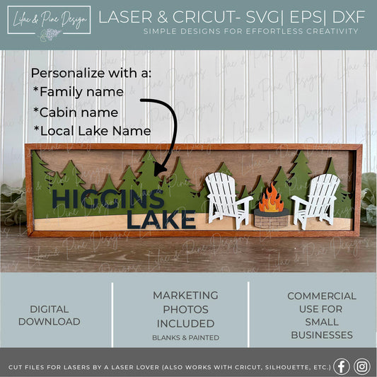 fire pit sign SVG, cabin sign sign SVG, lake house welcome sign svg, summer patio sign svg, Glowforge SVG, laser cut file, digital download