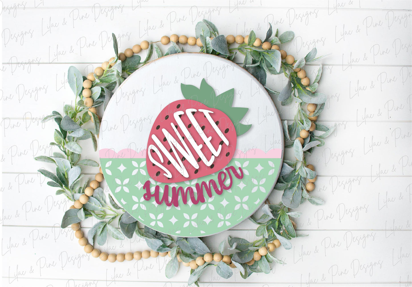 Strawberry door hanger SVG, sweet summer sign, Strawberries welcome sign SVG, digital download, Glowforge Svg, laser cut file, Cricut SVG