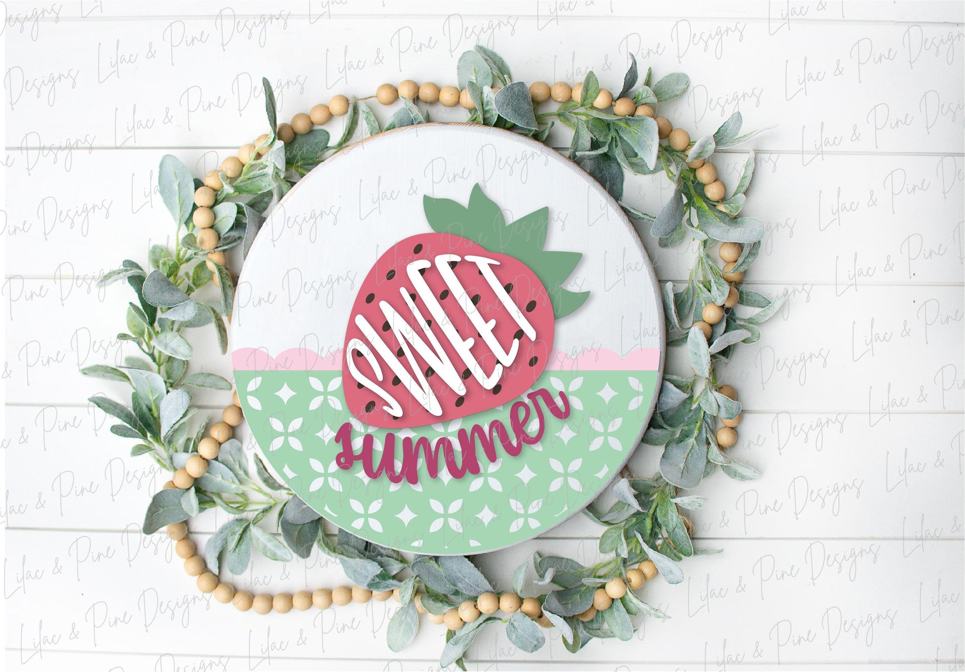 Strawberry door hanger SVG, sweet summer sign, Strawberries welcome sign SVG, digital download, Glowforge Svg, laser cut file, Cricut SVG