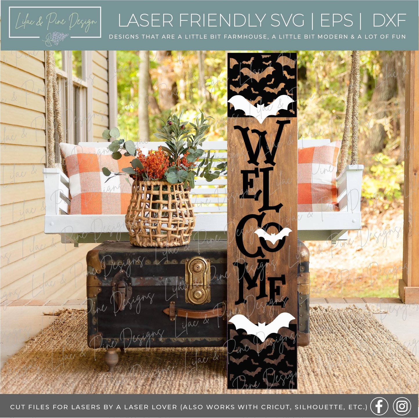 Halloween Vertical Porch Sign Bundle - volume 3, 16 FILES - Porch Leaner Bundle SVG, laser SVG, Glowforge SVG