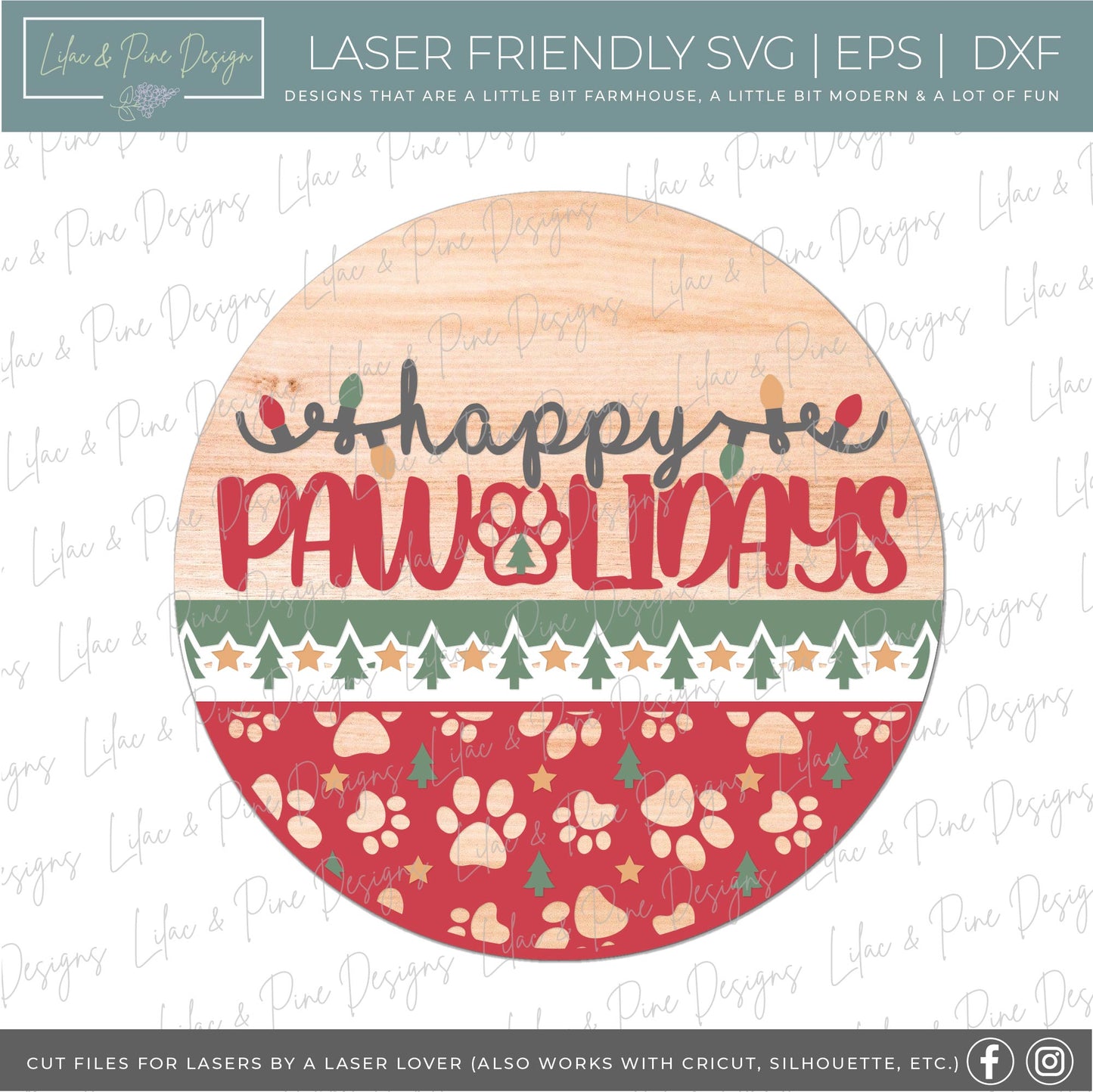 Christmas bundle Volume 2, Christmas Welcome Sign Bundle, 25 laser ready Christmas files, Winter Round Door Hanger, Holiday porch decor