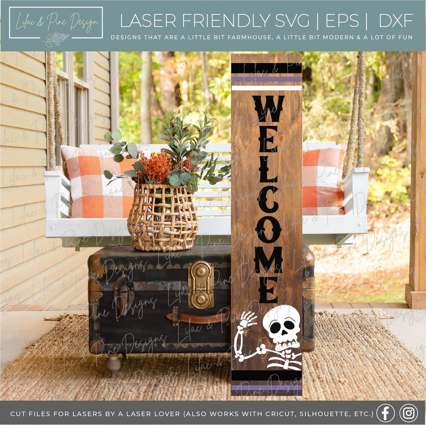 Halloween Vertical Porch Sign Bundle - volume 3, 16 FILES - Porch Leaner Bundle SVG, laser SVG, Glowforge SVG