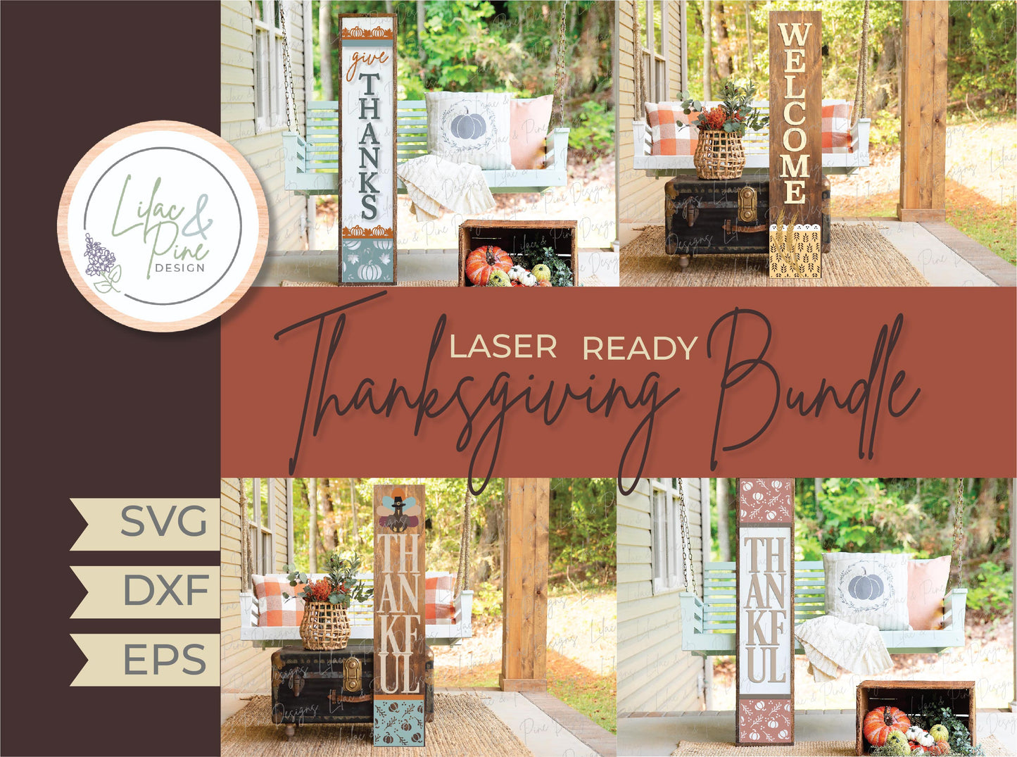 Lilac and Pine Catalog - Volume 1 - 245 digital designs - laser SVG files - Glowforge