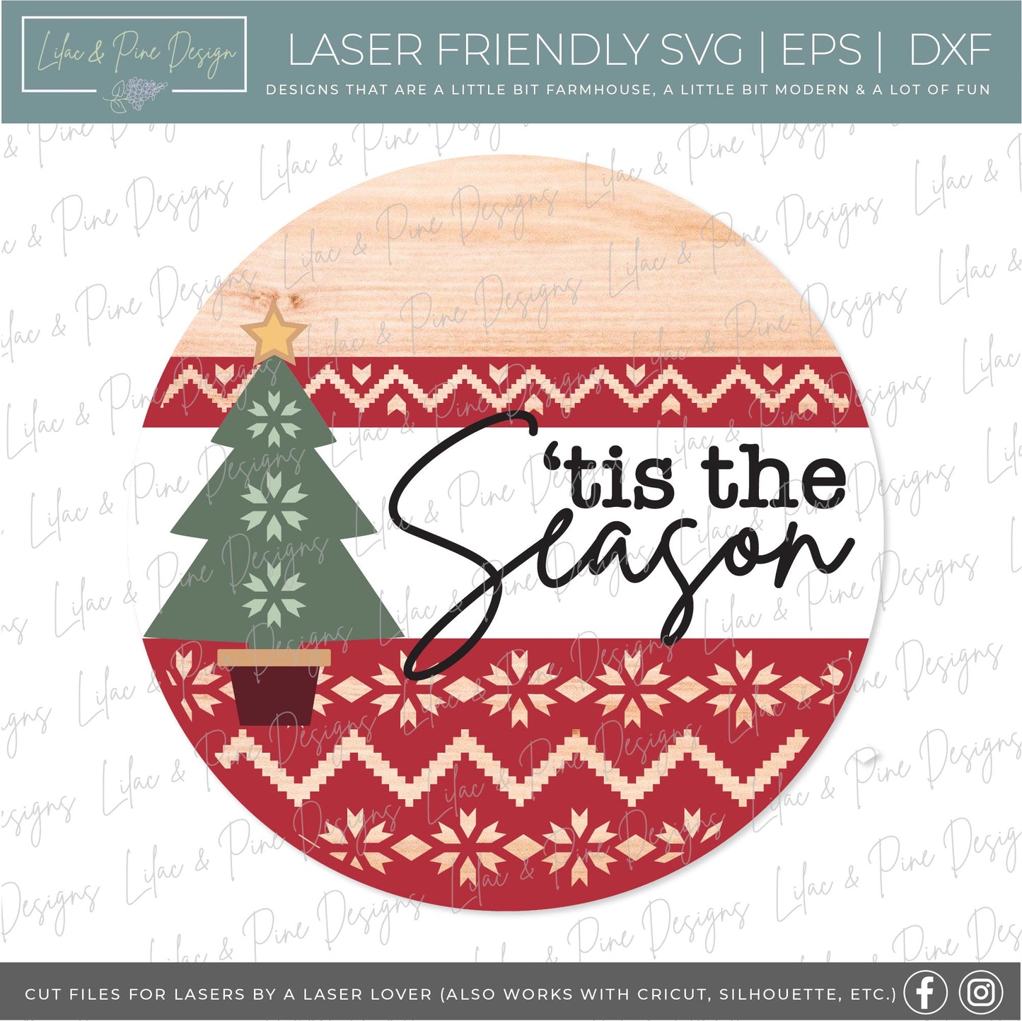 Christmas bundle Volume 2, Christmas Welcome Sign Bundle, 25 laser ready Christmas files, Winter Round Door Hanger, Holiday porch decor