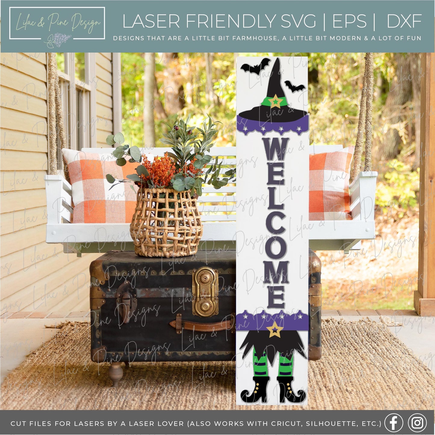 Halloween Vertical Porch Sign Bundle - volume 3, 16 FILES - Porch Leaner Bundle SVG, laser SVG, Glowforge SVG