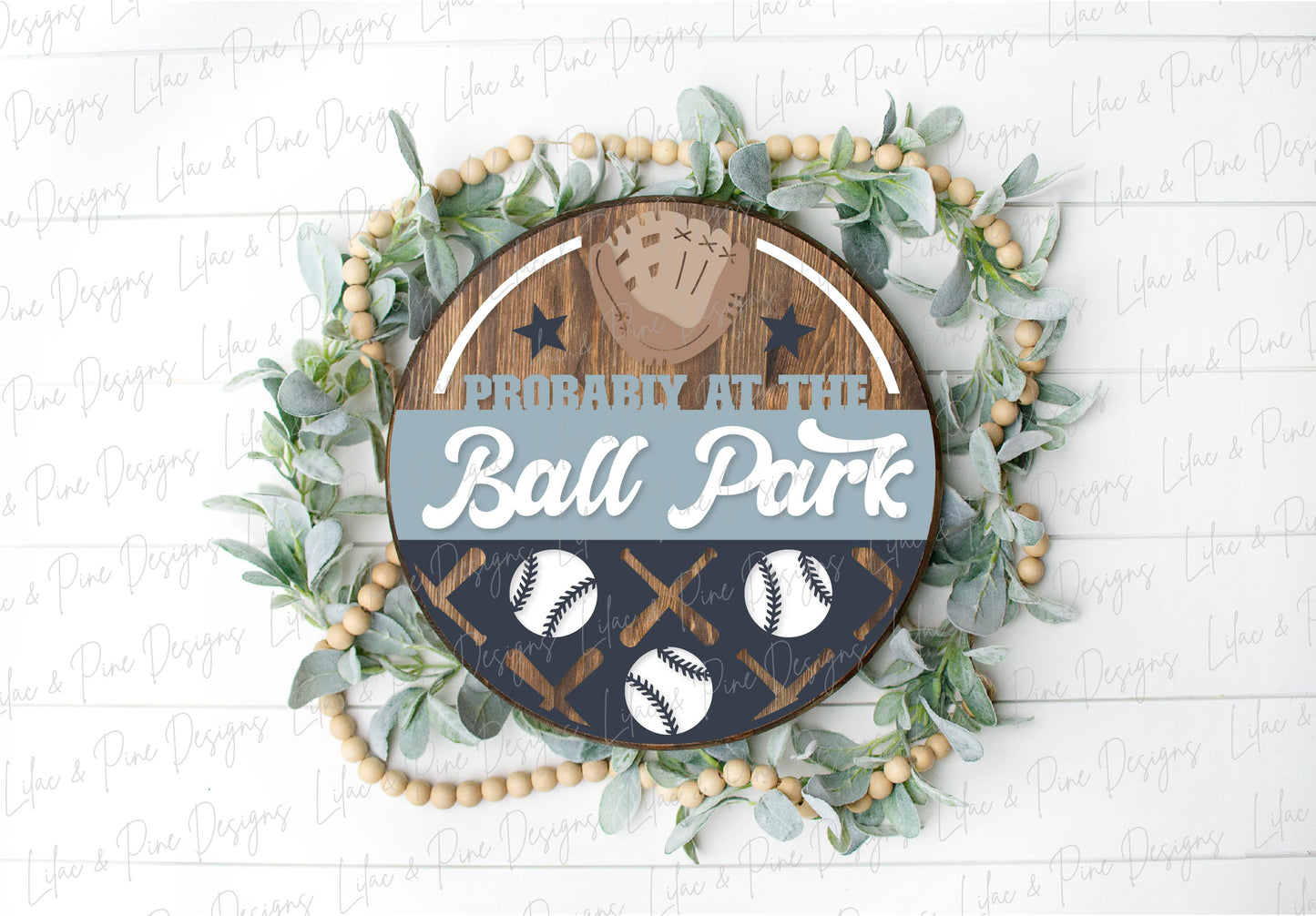 At the Ball Park sign SVG, Baseball welcome sign, Ball park Door hanger SVG, baseball wall art