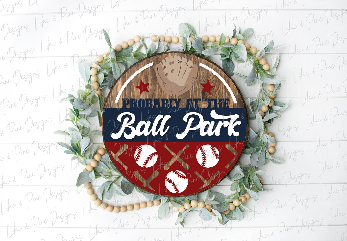 At the Ball Park sign SVG, Baseball welcome sign, Ball park Door hanger SVG, baseball wall art