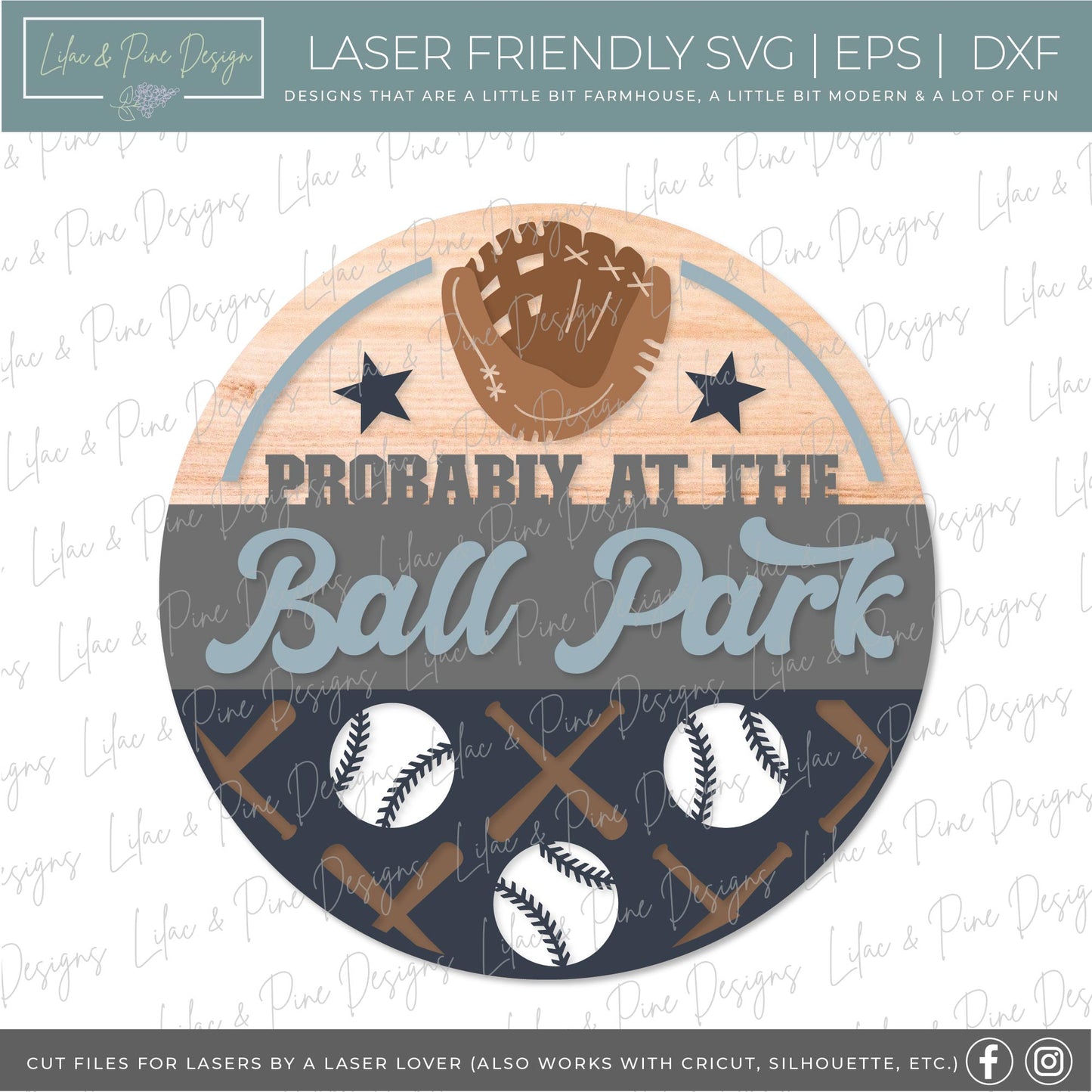 At the Ball Park sign SVG, Baseball welcome sign, Ball park Door hanger SVG, baseball wall art