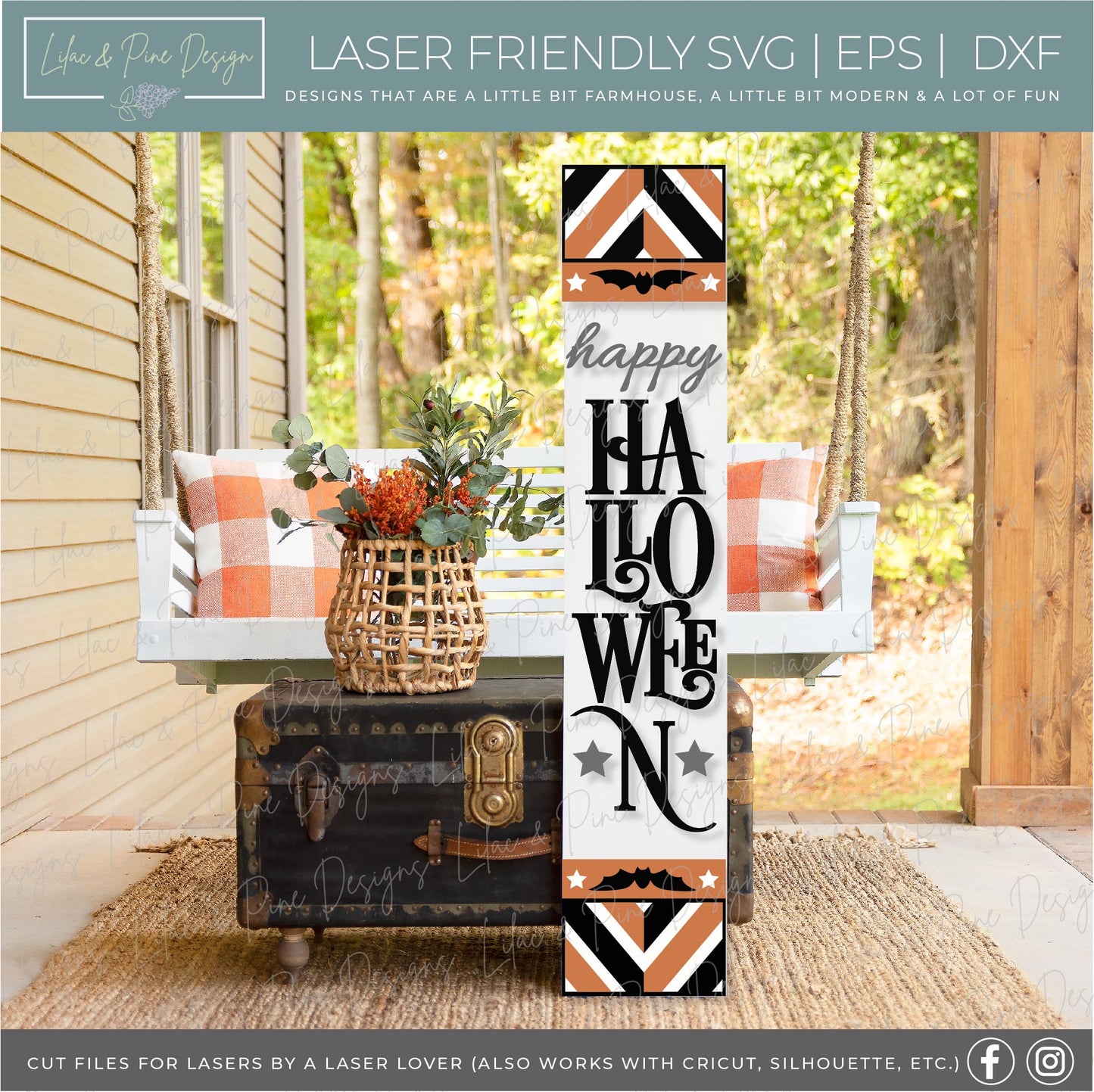 Halloween Vertical Porch Sign Bundle - volume 3, 16 FILES - Porch Leaner Bundle SVG, laser SVG, Glowforge SVG