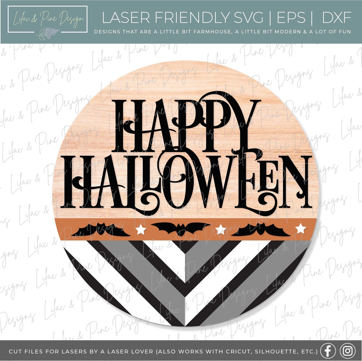 Halloween Round Door Hanger Bundle - volume 3, 19 FILES - laser cut file, Glowforge SVG, Halloween welcome signs