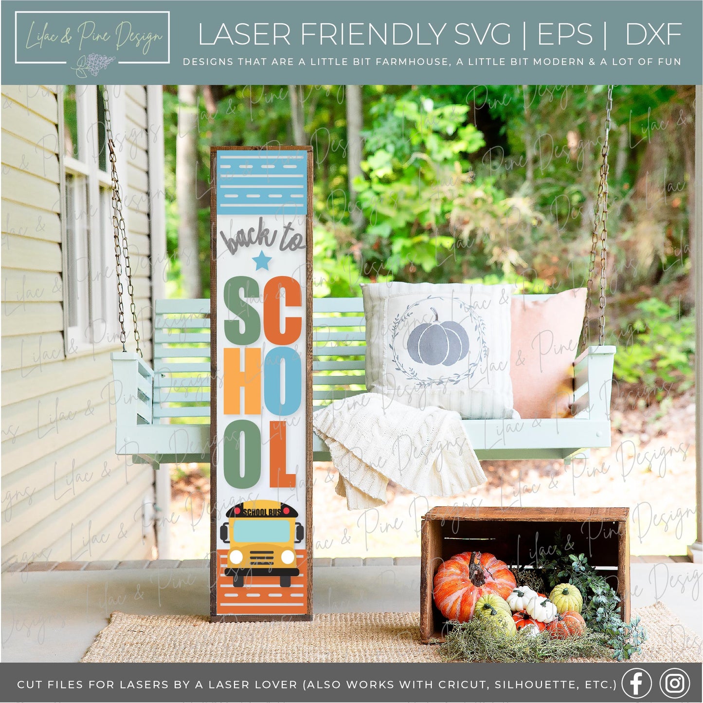 Fall Porch Leaner Bundle - Volume 3, laser cut file, Glowforge SVG