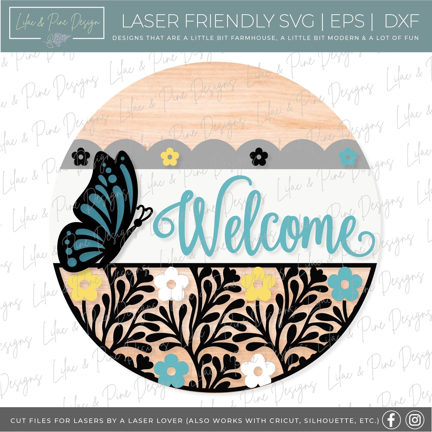 Everyday Signs COMPLETE bundle Volume 1, Welcome signs, Round door hangers, Farmhouse SVG, boho SVG,