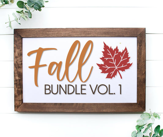 Complete Fall Bundle volume 1, Autumn SVG, Fall SVG, Thanksgiving SVG, laser cut files, Glowforge SVG
