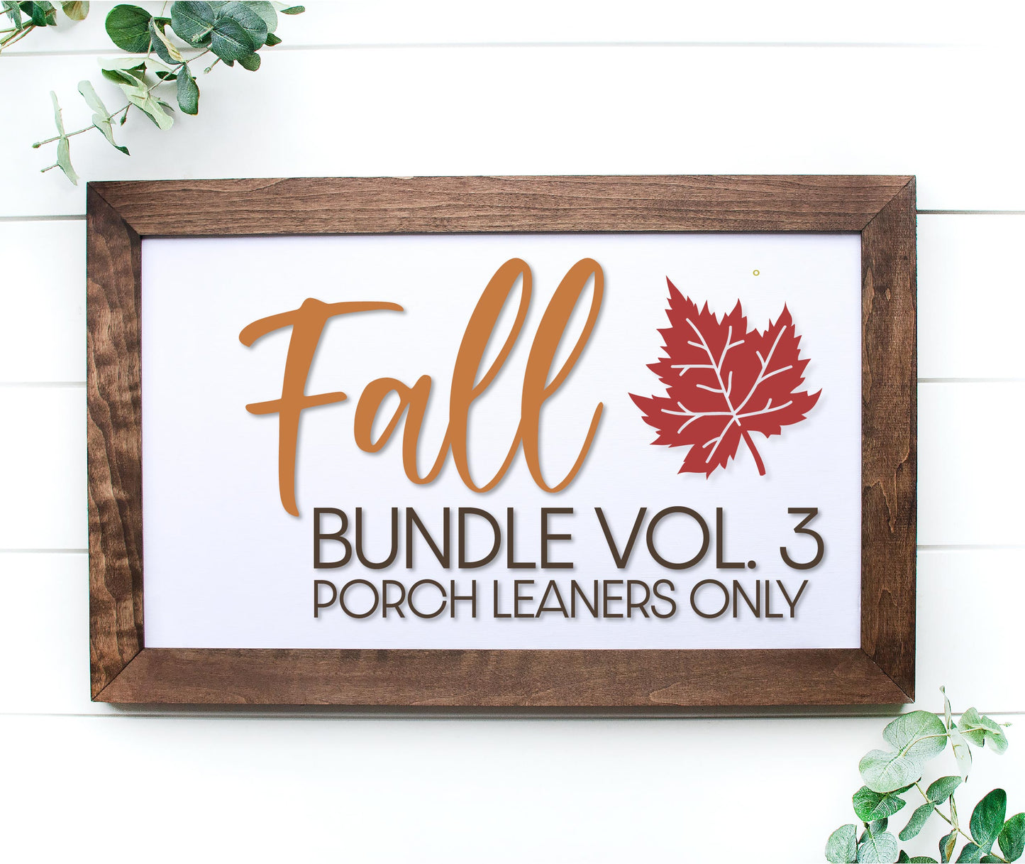 Fall Porch Leaner Bundle - Volume 3, laser cut file, Glowforge SVG