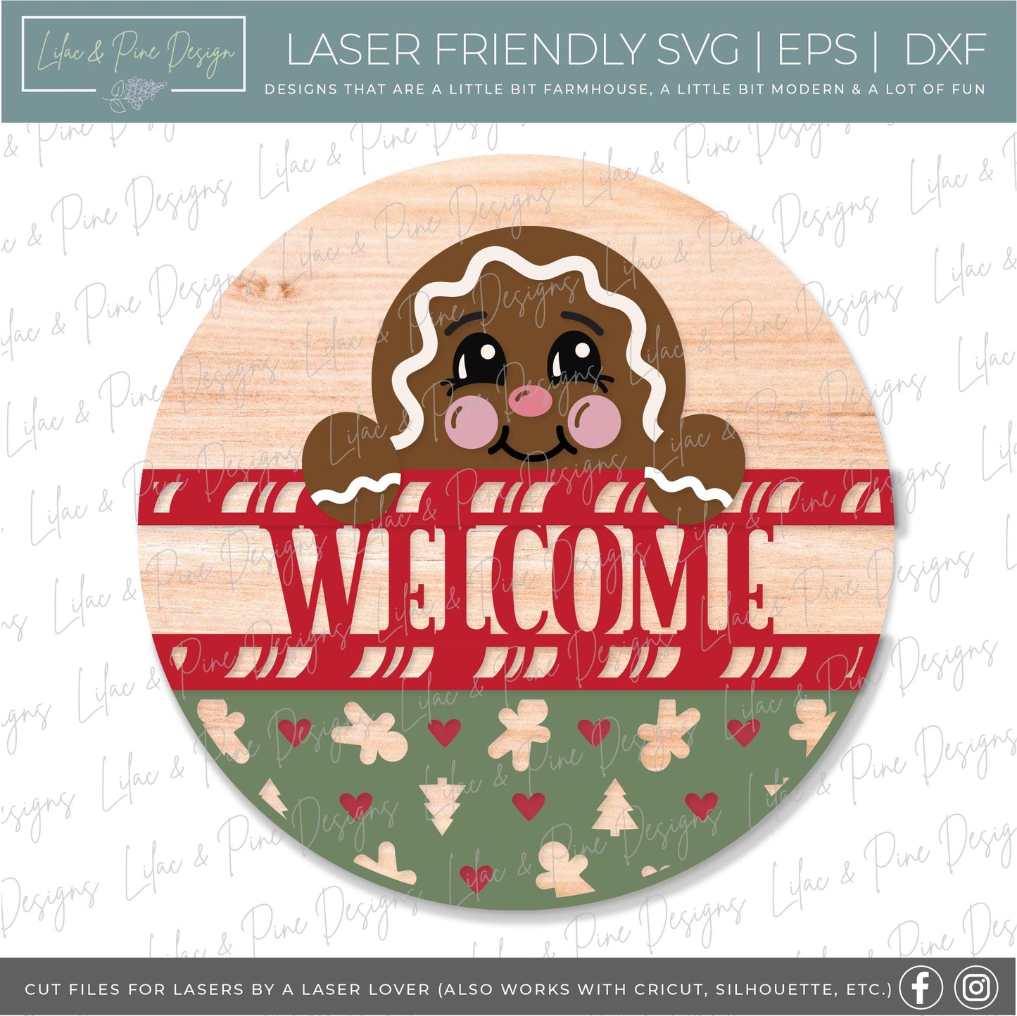 Christmas bundle Volume 2, Christmas Welcome Sign Bundle, 25 laser ready Christmas files, Winter Round Door Hanger, Holiday porch decor