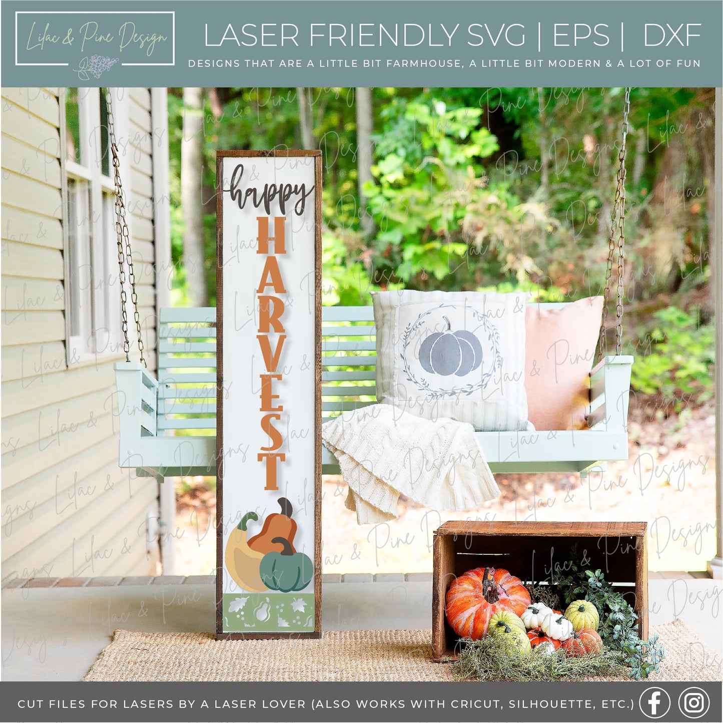 Fall Porch Leaner Bundle - Volume 3, laser cut file, Glowforge SVG