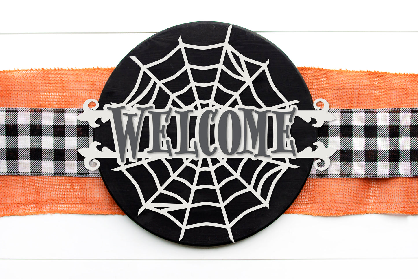 Spiderweb welcome sign SVG, Halloween welcome SVG, Spiderweb SVG, Spiders SVG, Halloween decor SVG, personalized Halloween SVG, laser cut file, Glowforge Svg