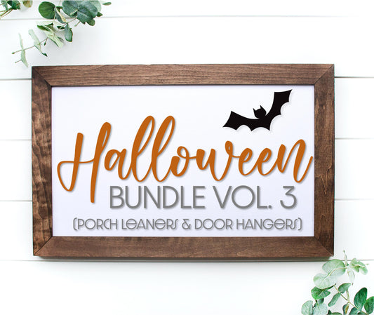 Halloween Vertical Porch Sign Bundle - volume 3, 16 FILES - Porch Leaner Bundle SVG, laser SVG, Glowforge SVG