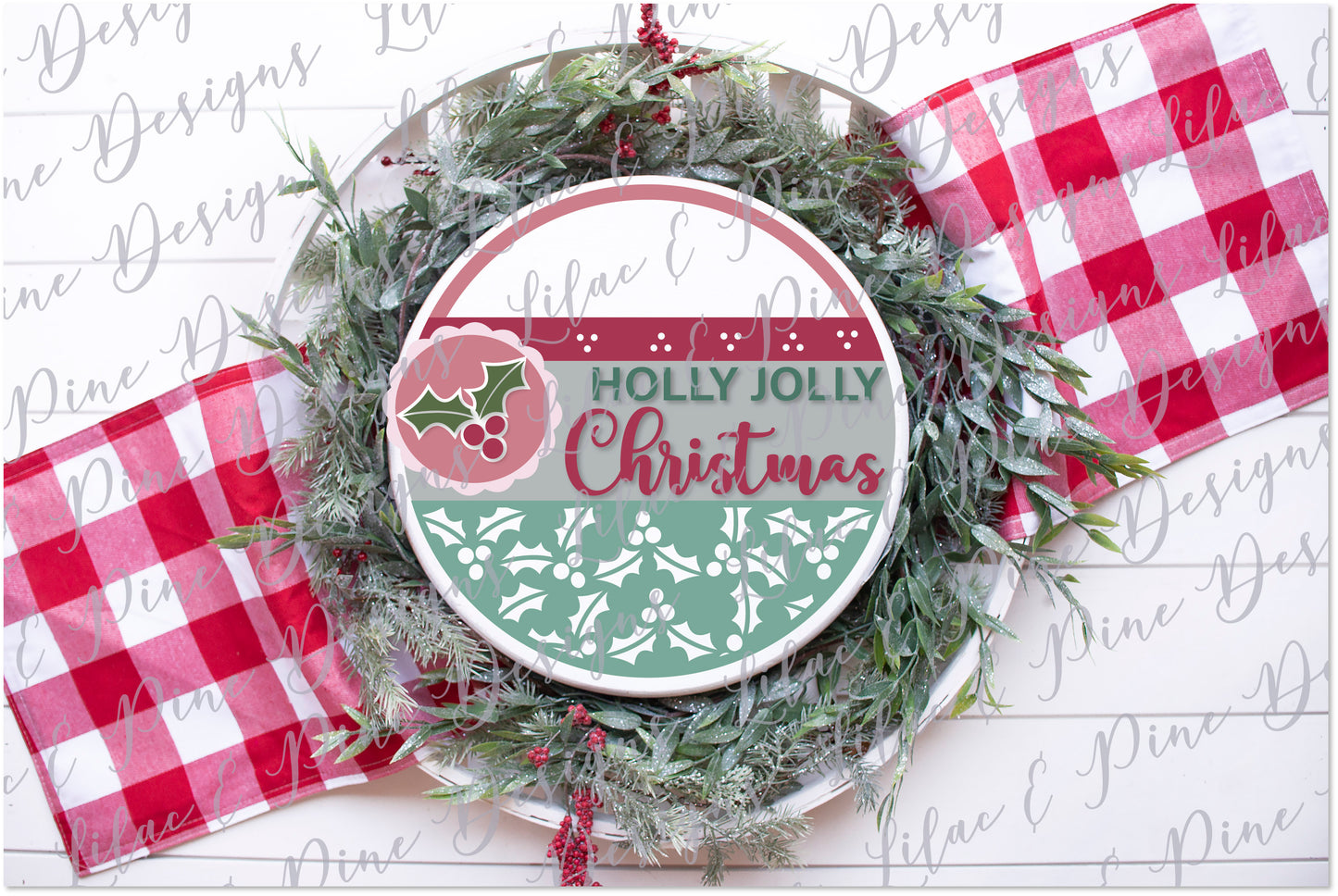 Christmas Welcome sign SVG, Merry Christmas SVG, Holly Jolly Christmas SVG, Holly sign, holly pattern SVG, laser cut file, Glowforge SVG
