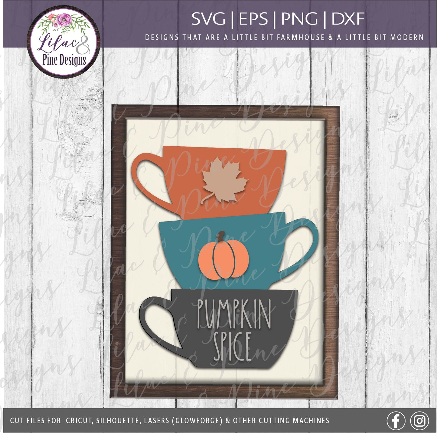 Pumpkin Spice SVG, Coffee cup SVG, Coffee lover SVG, Coffee bar decor, kitchen decor Svg, Fall Svg, Autumn Svg, modern farmhouse Svg