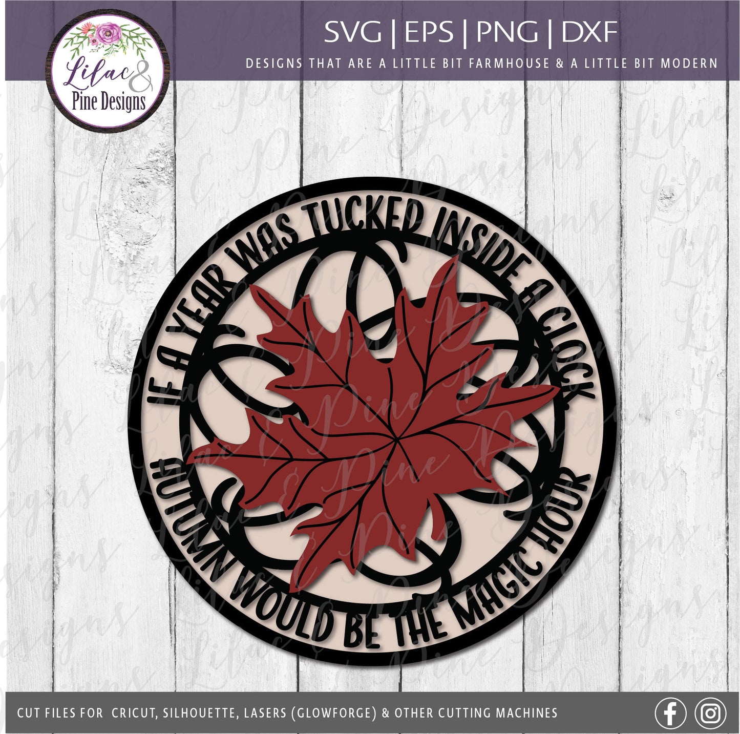 Autumn SVG, Autumn magic SVG, Autumn quote sign SVG, Fall door wreath Svg, Fall leaves Svg, Fall quote Svg, Autumn decor, Autumn round Svg