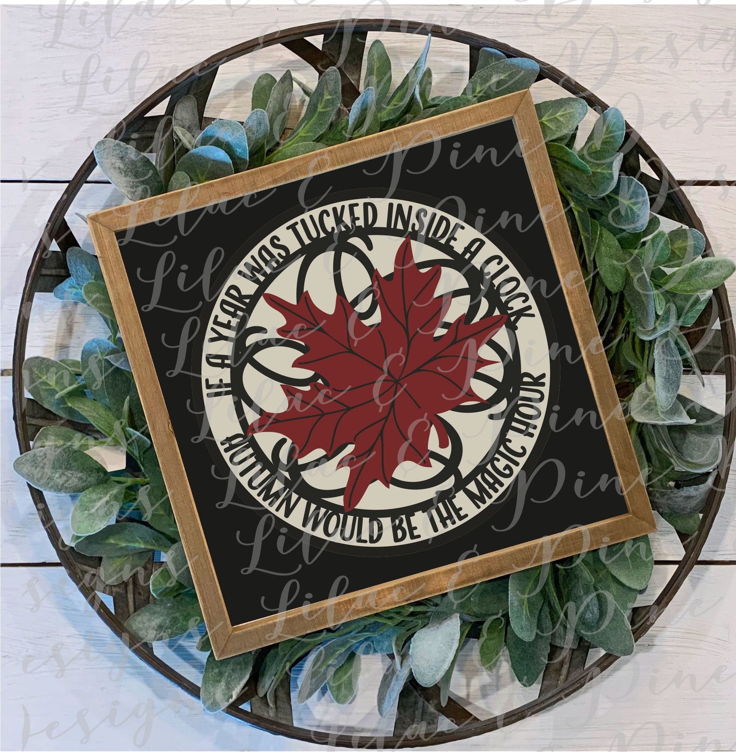 Autumn SVG, Autumn magic SVG, Autumn quote sign SVG, Fall door wreath Svg, Fall leaves Svg, Fall quote Svg, Autumn decor, Autumn round Svg