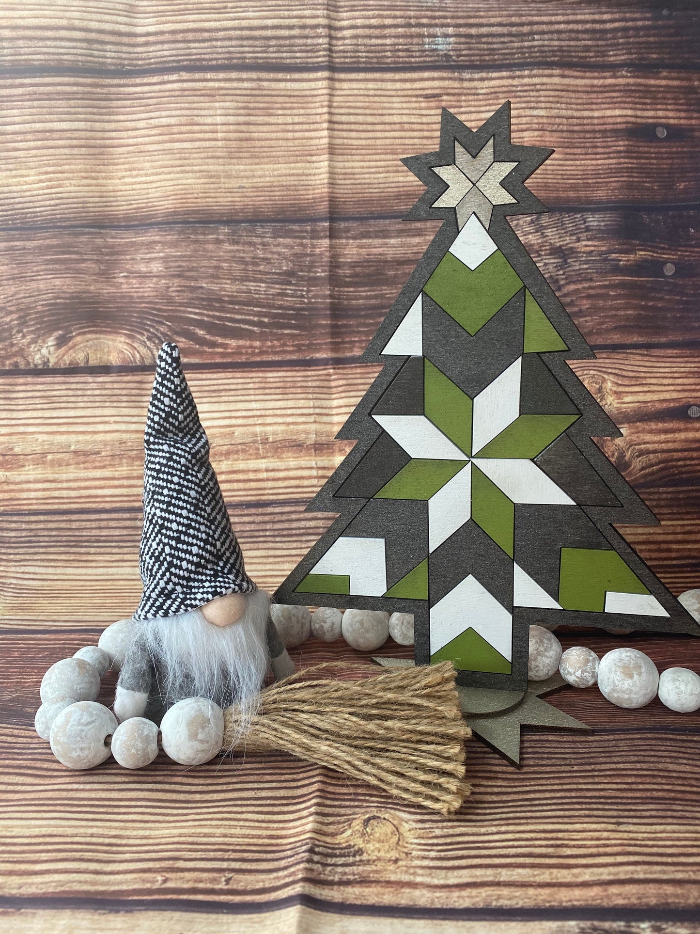 Barn quilt Christmas tree SVG, Christmas tree SVG, mosaic Christmas Tree SVG, holiday decor Svg, Standing Tree Svg, Glowforge laser file
