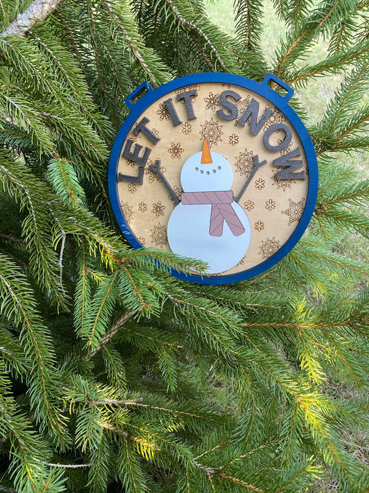 Let it Snow SVG, Snowman sign SVG, Christmas SVG, Winter Svg, Holiday decor, farmhouse Christmas Svg, Christmas sign Svg, laser cut file