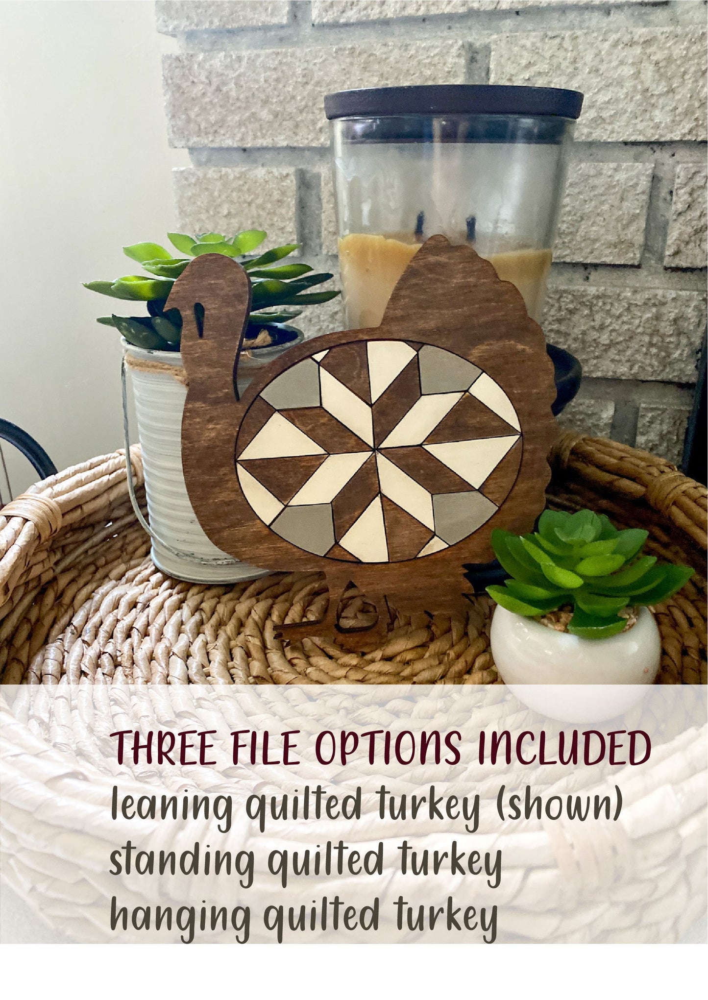 Barn quilt turkey SVG, Thanksgiving sign SVG, Fall barn quilt SVG, Thanksgiving door hanger, Fall sign bundle, Glowforge laser cut file