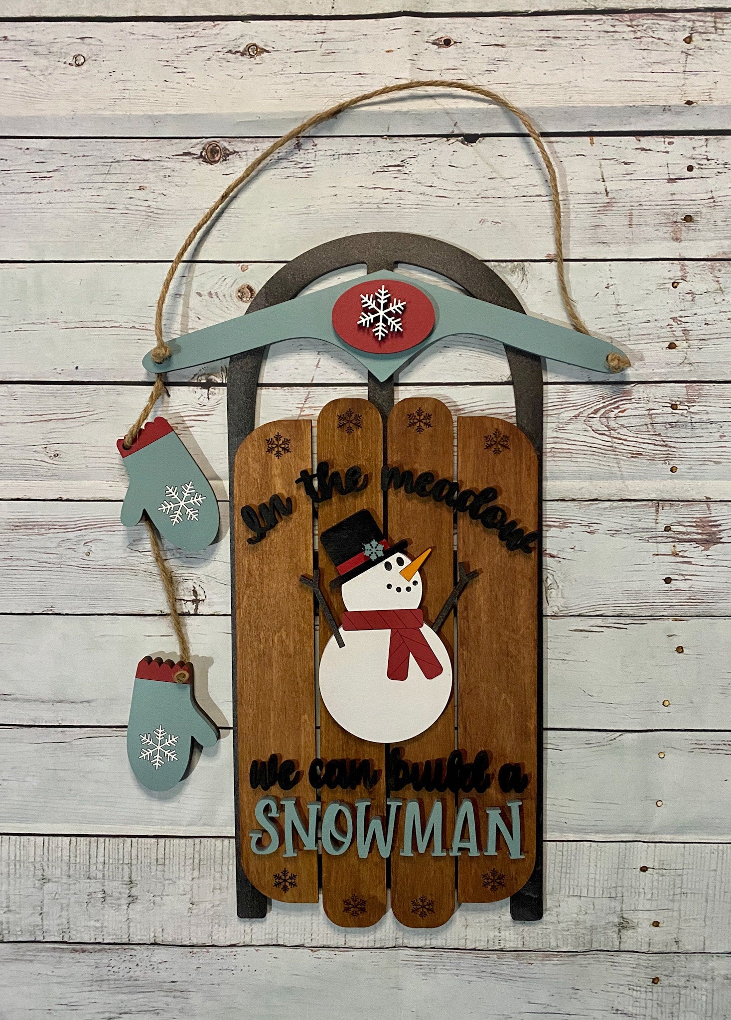 Decorative Christmas Sled, Glowforge SVG, Vintage Sled Door Hanger SVG, Laser ready Christmas SVG, Christmas Door Hanger, Winter Decor svg