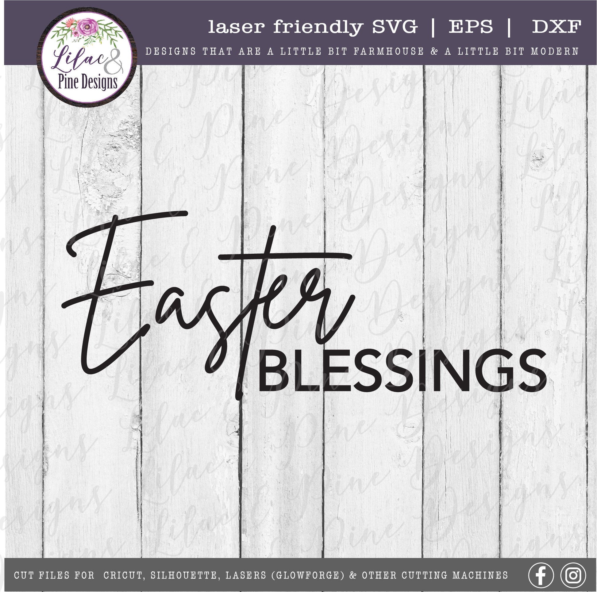 Easter Blessings SVG, Easter blessings sign , Easter Sign svg, spring SVG, farmhouse Easter decor, Cricut svg, Glowforge Svg, laser cut file